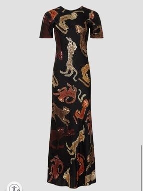 Silk Laundry Jaguars Black Silk Bias Maxi Dress – XS – Sold Out/Rare